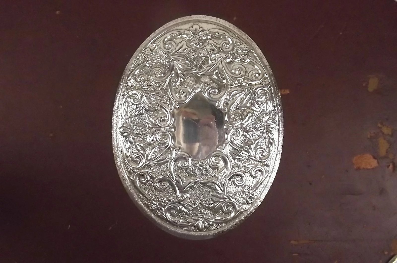 Late Victorian Unused Antique Photo Album With Silver Decor - Image 3