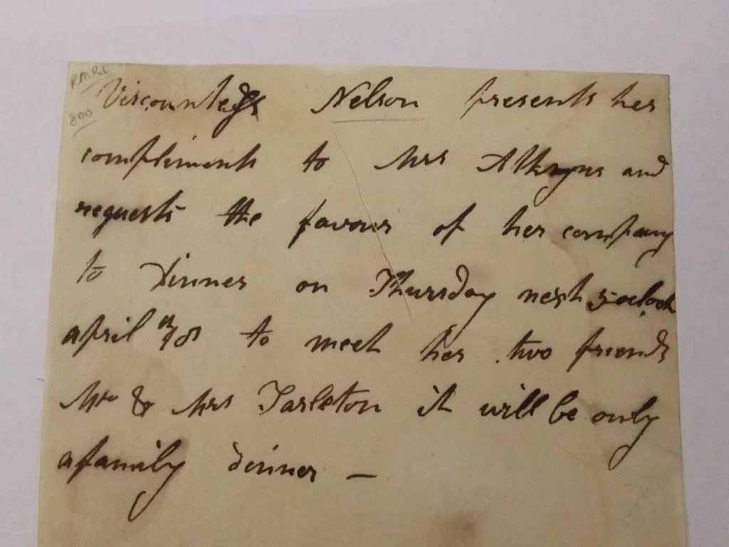 Letter By Admiral Lord Nelson's Wife Francis Circa 1820 - Image 7