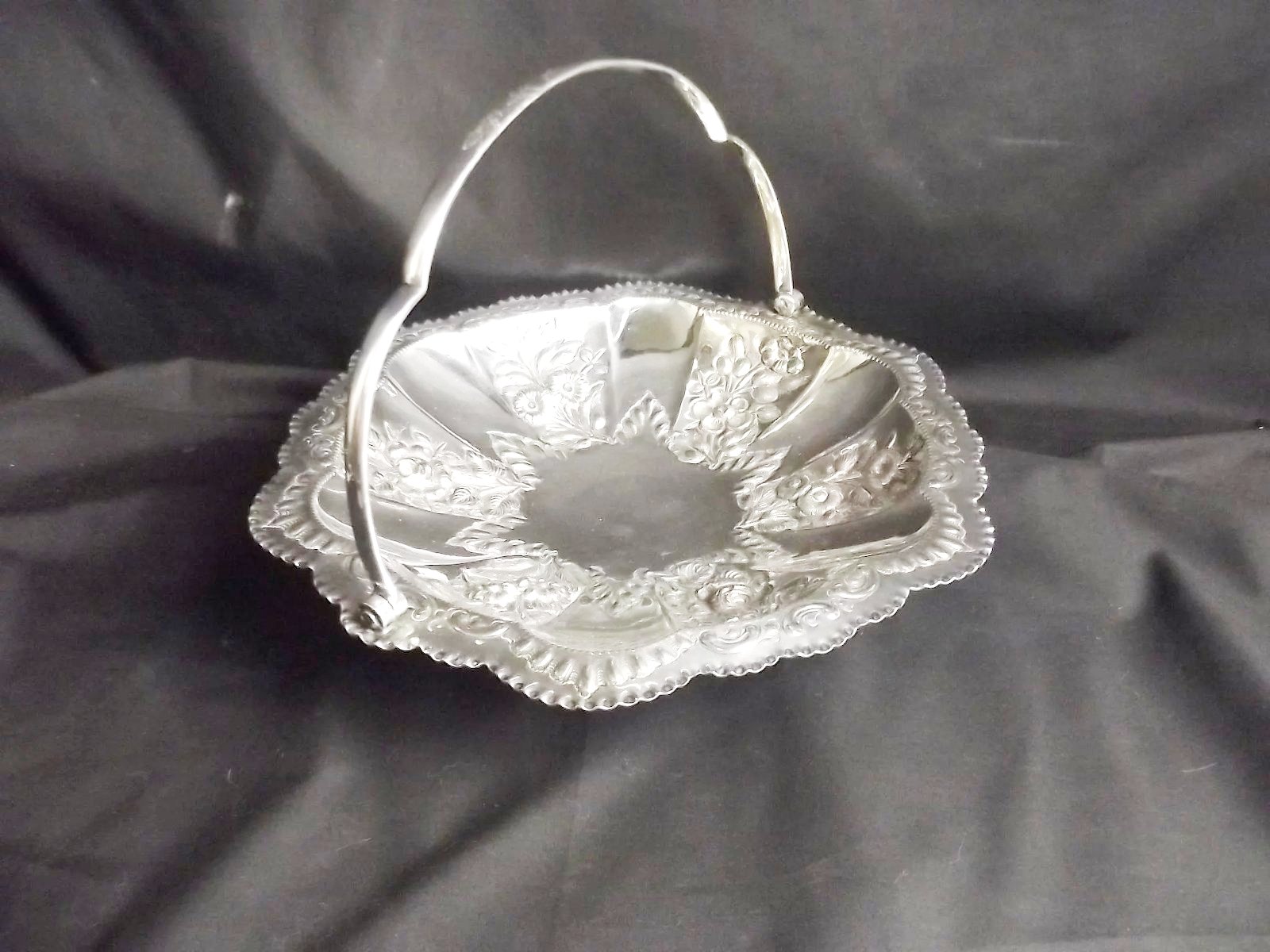 London 1883 Sterling Silver Fruit Bowl With Handle - Image 2