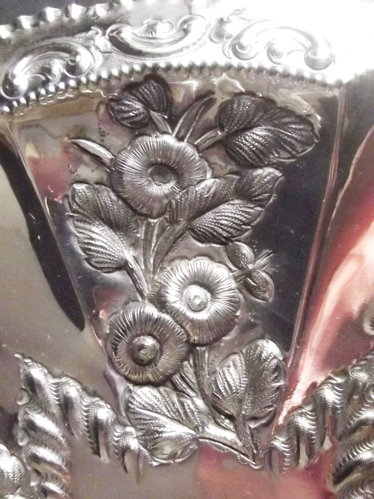 London 1883 Sterling Silver Fruit Bowl With Handle - Image 9
