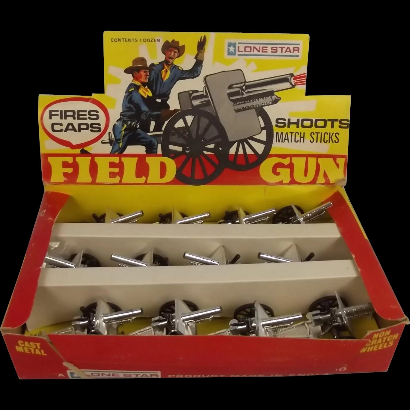 Lone Star Field Gun Trade Box & 12 Complete Field Guns