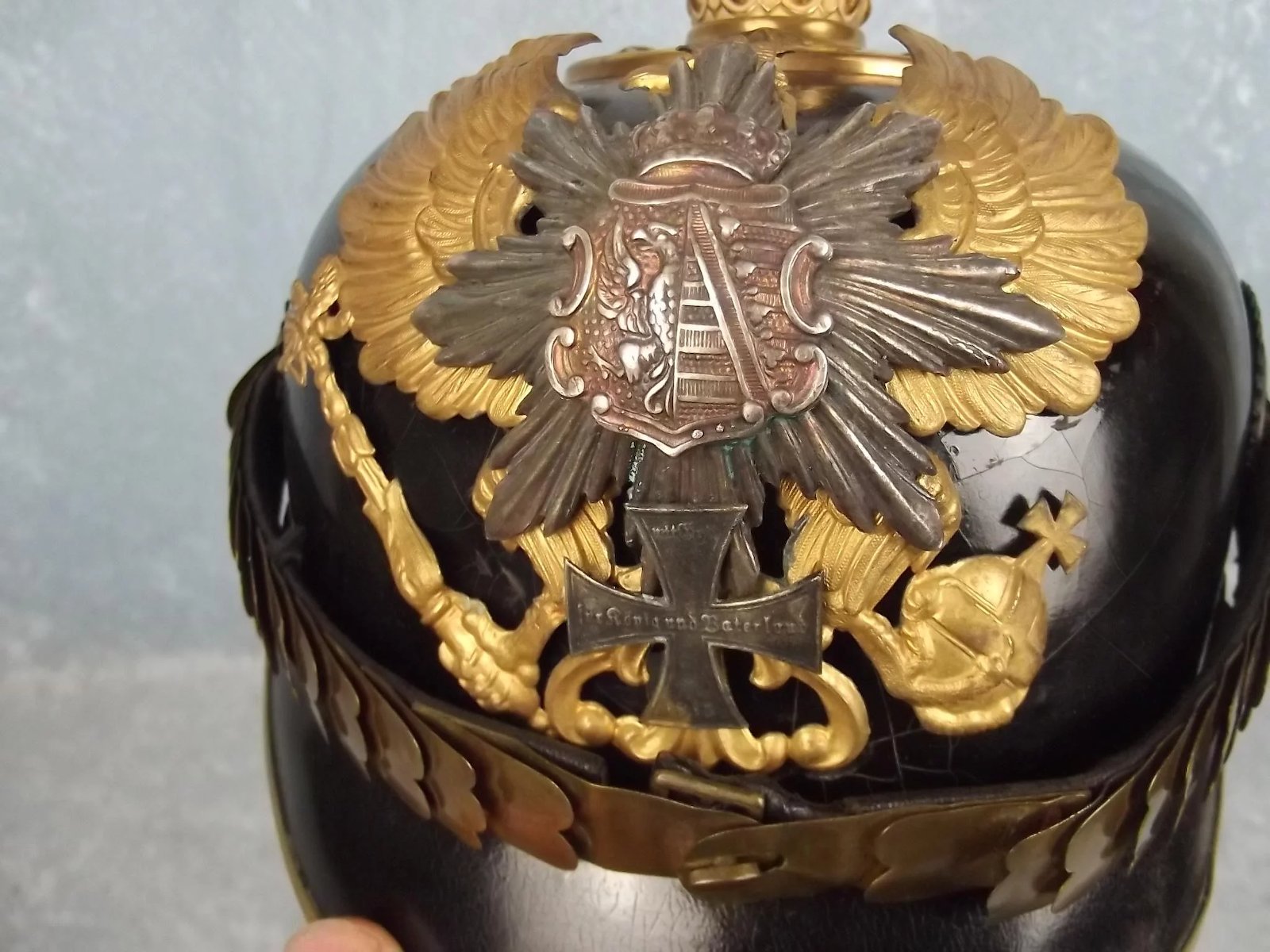 M1895 Prussian Infantry Regiment 23 Reservists Officers Pickelhaube Helmet - Image 10