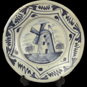 Mid 17th Century Blue & White Delft Pottery Bowl
