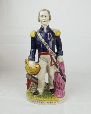 Mid 19th C. Staffordshire Figurine Statue Of General Napier