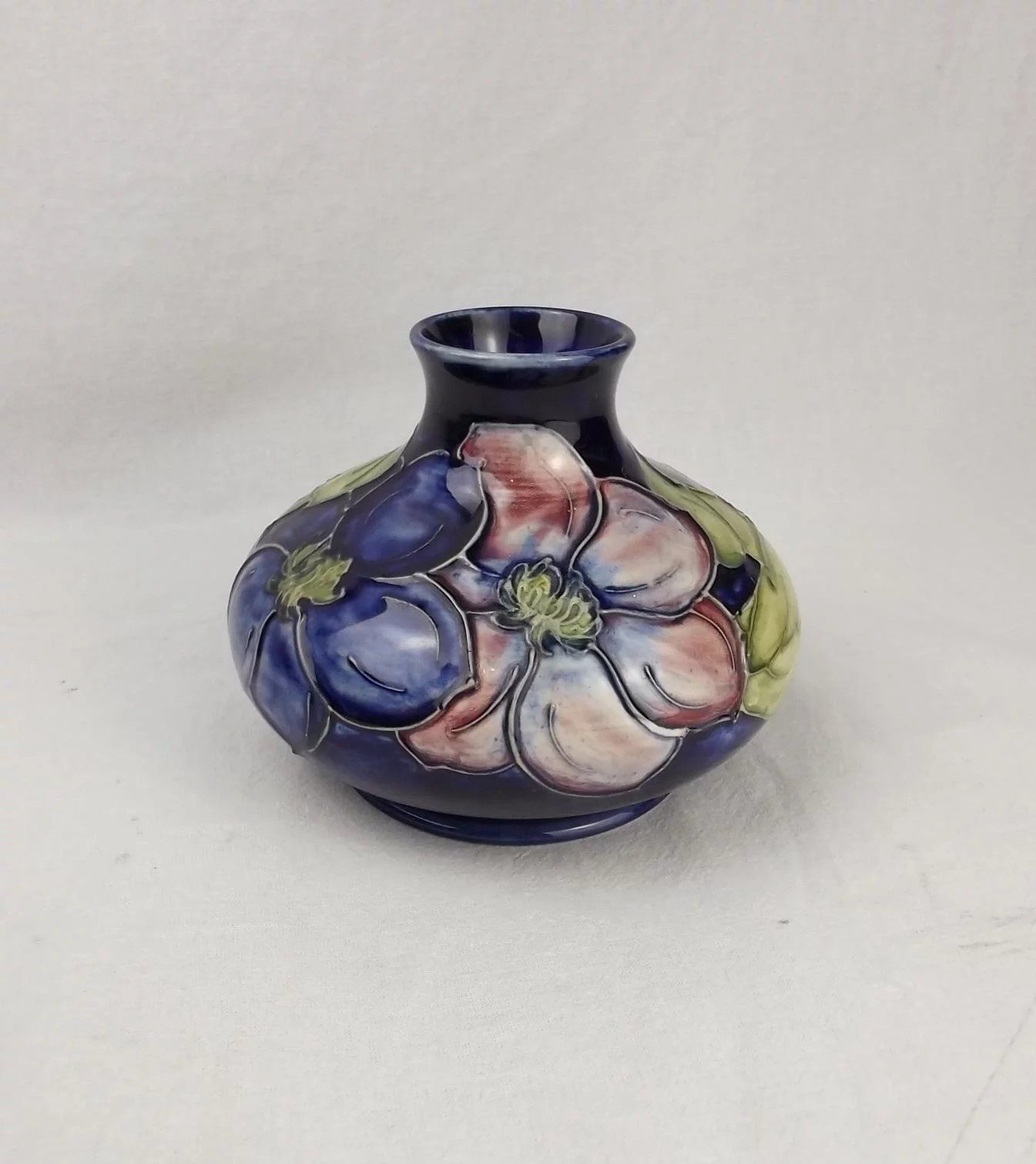 Mid 20thC Moorcroft Clematis Pattern Vase With Queen Mary Label