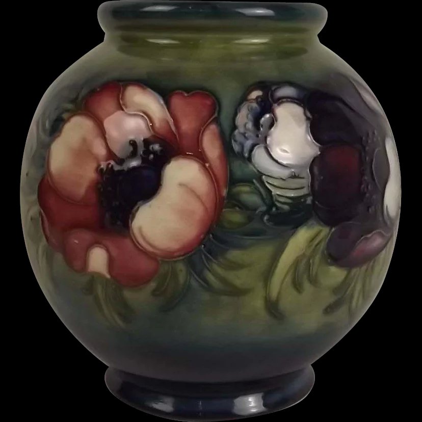 Moorcroft Anenome Pattern Bulbous Vase