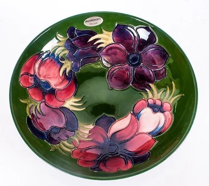 Moorcroft Anenomes Large Footed Bowl