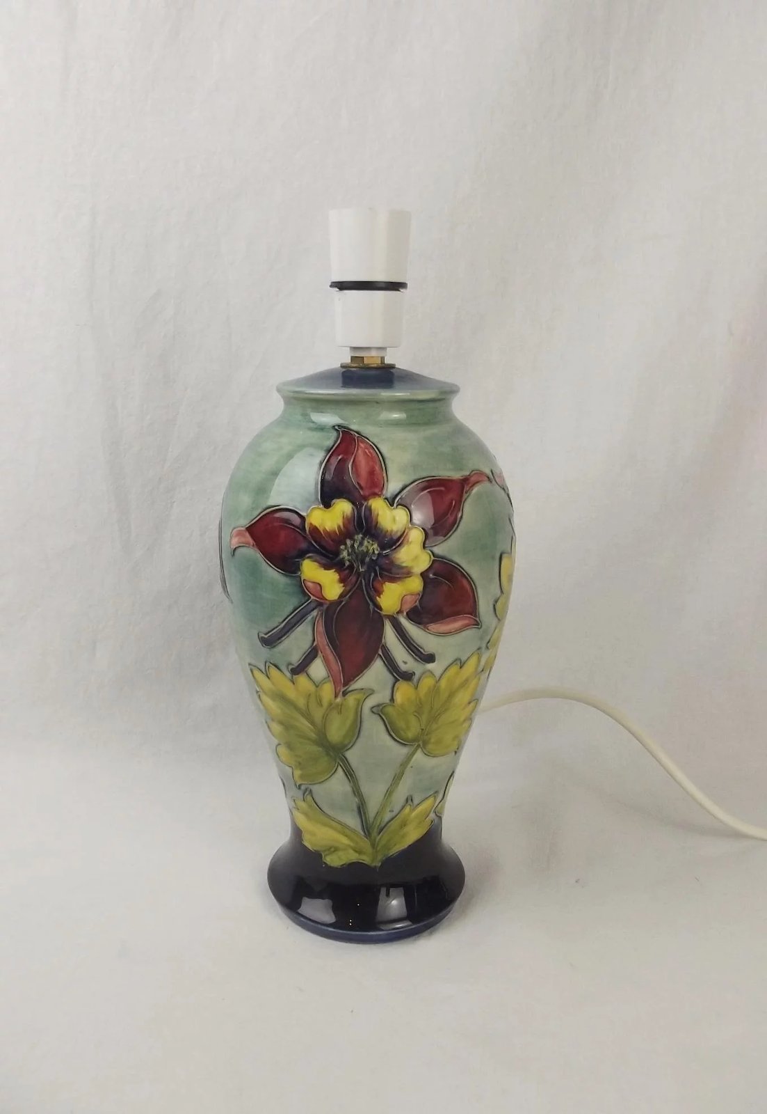 Moorcroft Columbine Pattern Lamp Base - Image 2