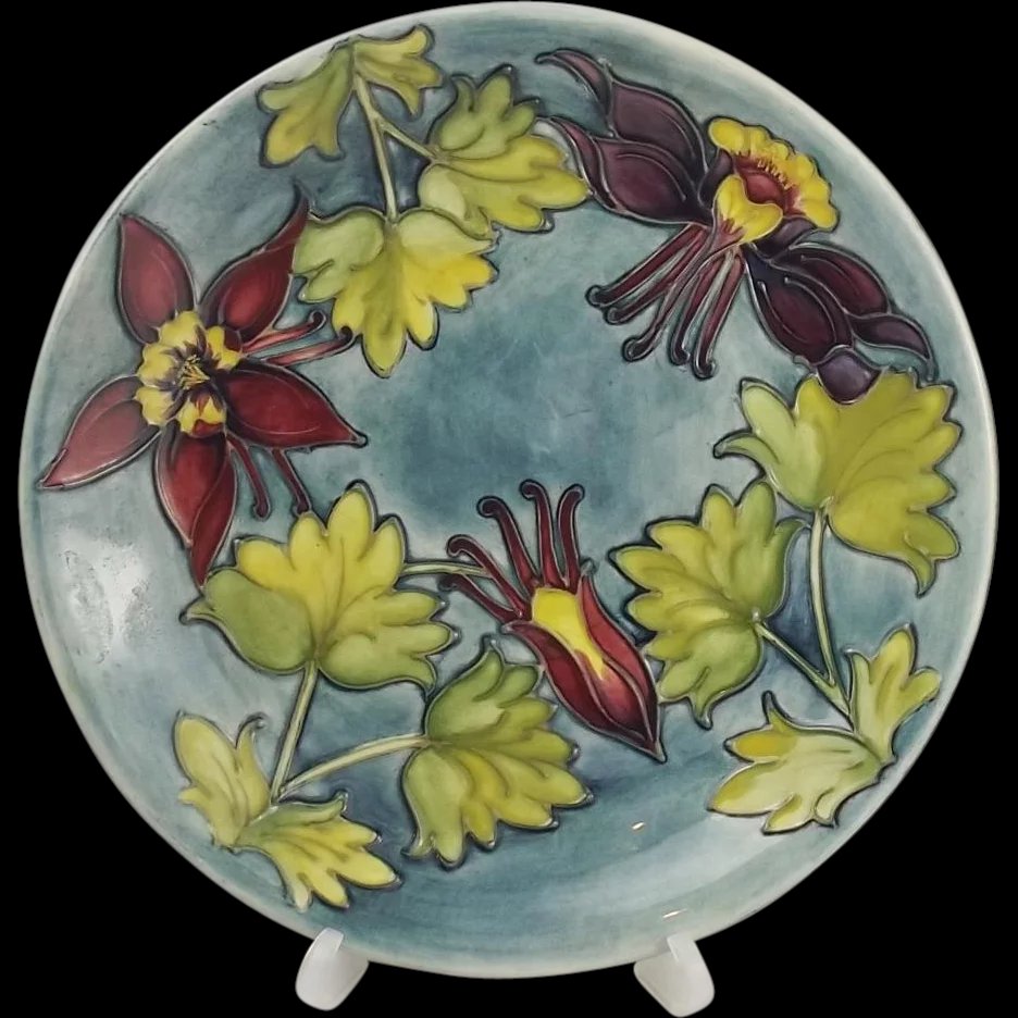 Moorcroft Columbine Pattern Plate - 10 Inches