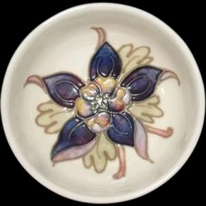 Moorcroft Columbine Pattern Squat Bowl