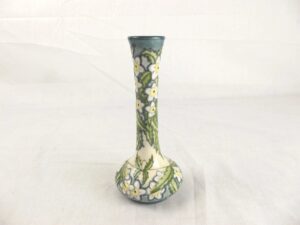 A Moorcroft Flower Pattern Limited Baby Blue Eyes Edition Vase By Rachel Bishop Circa 2000