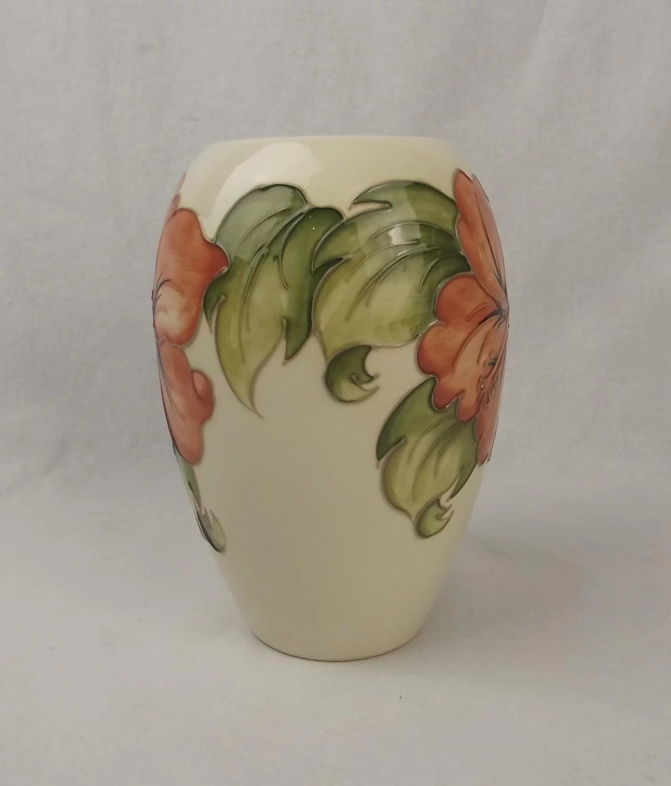 Moorcroft Hibiscus Pattern Ceramic Vase - Image 2