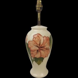 Moorcroft Hibiscus Pattern Large Ceramic Lamp Base #2