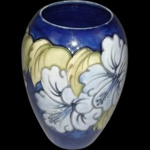 Moorcroft Hibiscus Pattern Oviform Vase 1953-