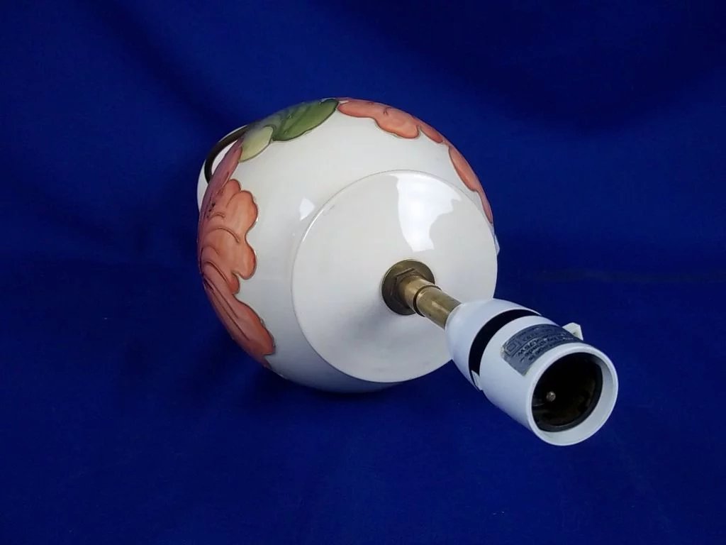 Moorcroft Pottery Hibiscus Pattern Large Ceramic Lamp Base - Image 5