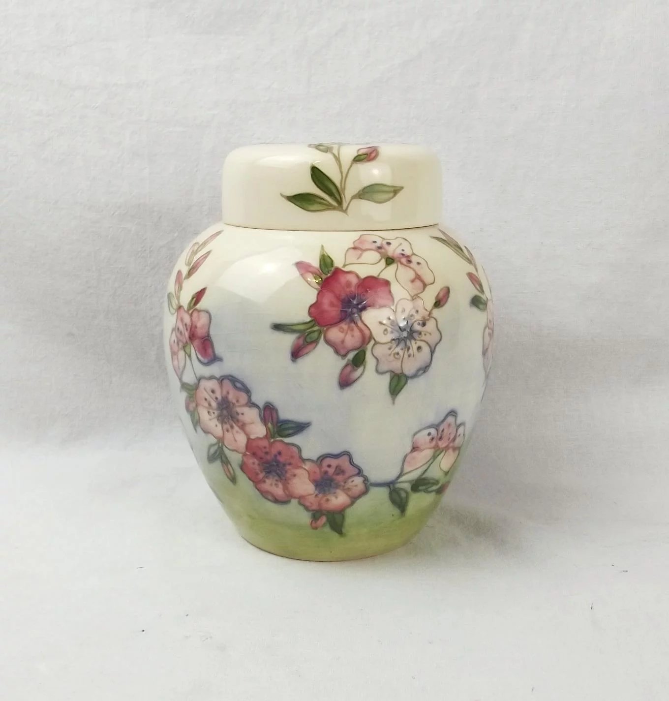 Moorcroft Spring Blossom Ginger Jar With Lid c1990