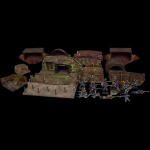 Moritz Gottschalk/Elastolin WWI Model Battle Field With French & German Figures