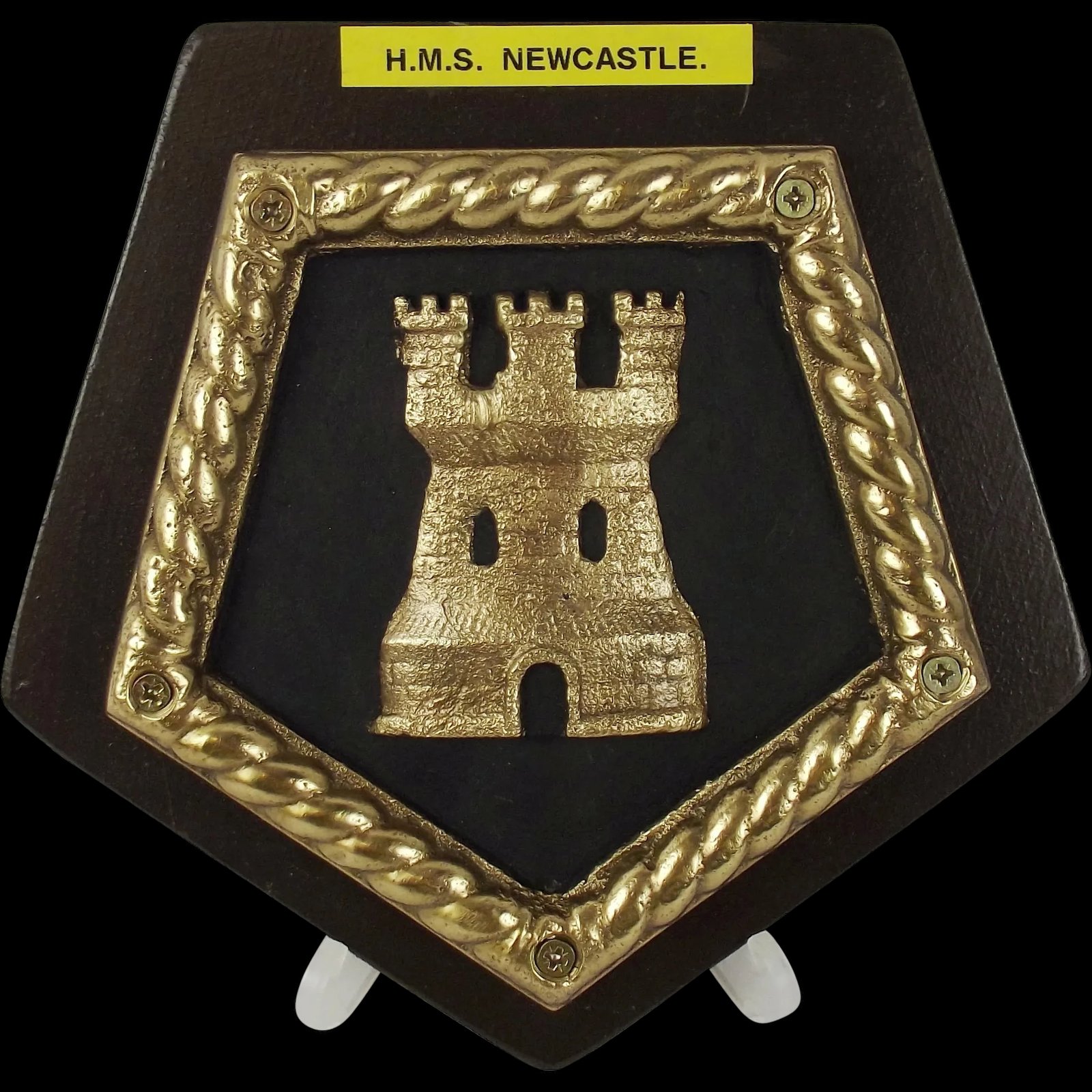 Mounted Ships Badge HMS Newcastle (C76) 1936