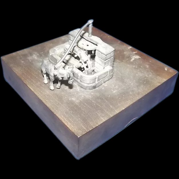 Movable Model Of Donkey Powered Water Pump