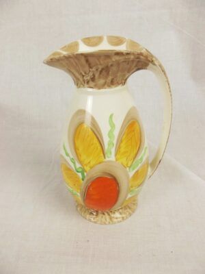 Myott, Son & Co. Art Deco Chicken Neck Vase With A Stylised Flower Pattern