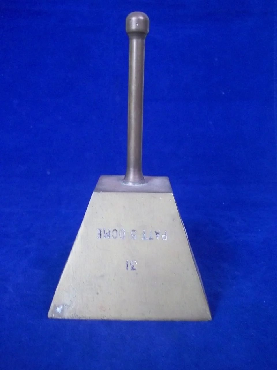 Nautical Heavy Brass Table Bell "31 PATT 5 DOME" - Image 3