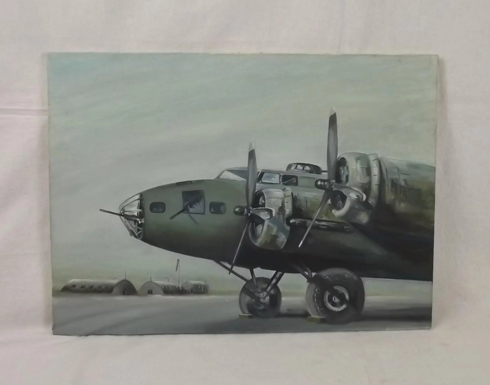 Oil On Canvas Painting Of A Boeing B-17 Flying Fortress - Image 2