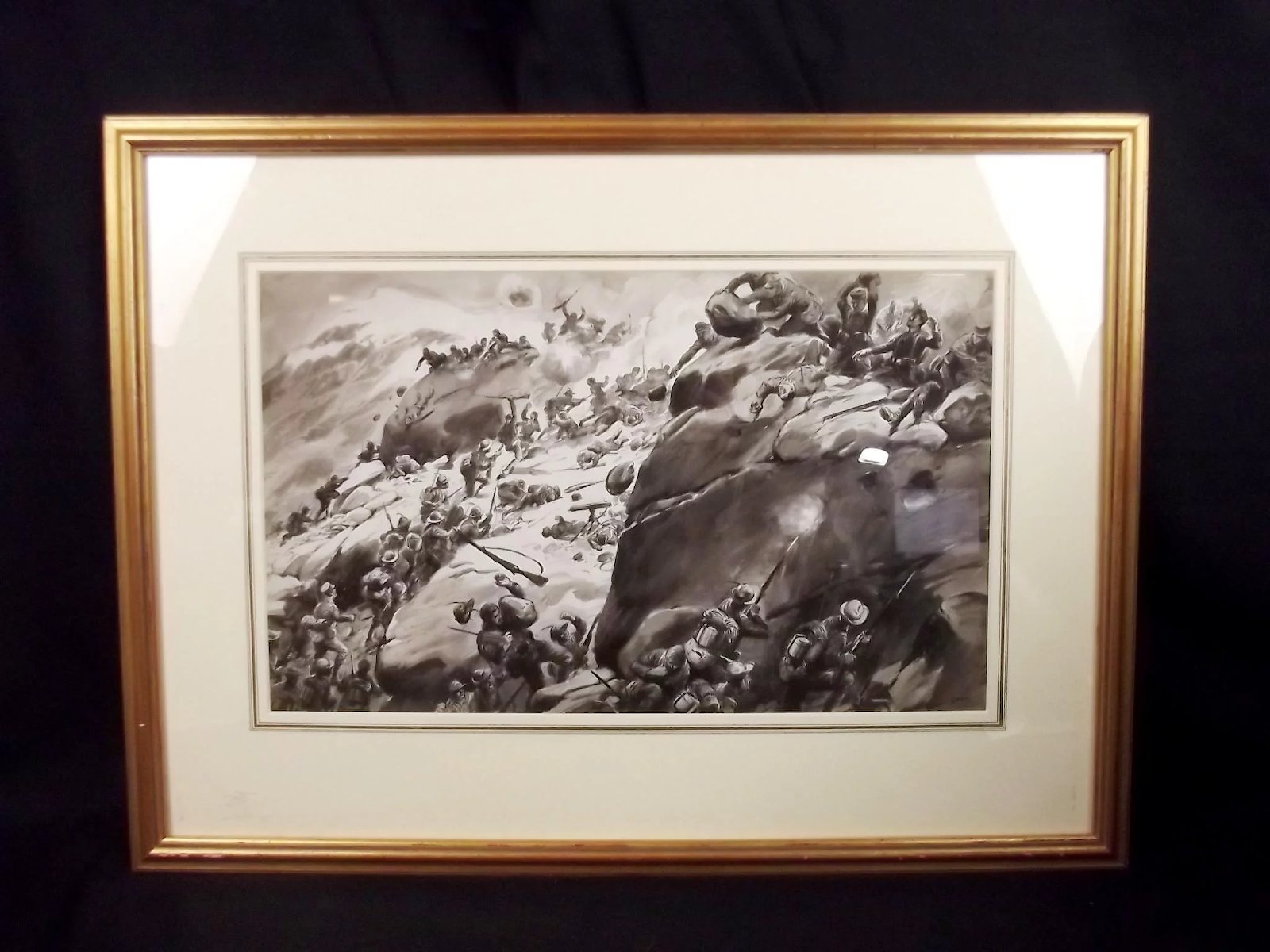 The Onslaught – Framed Watercolour By George Soper (British, 1870-1942) - Image 2