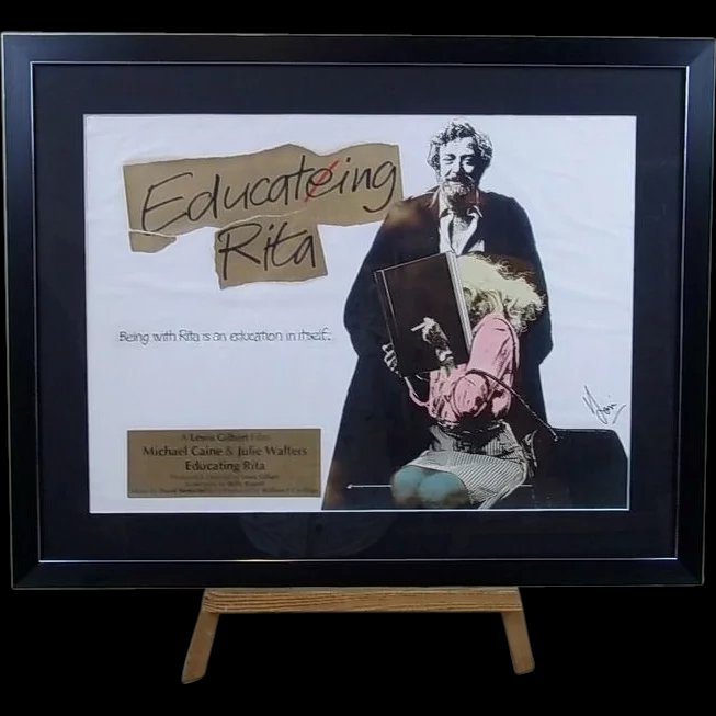 Original Art Work For Educating Rita Cinema Poster By Vic Fair Signed