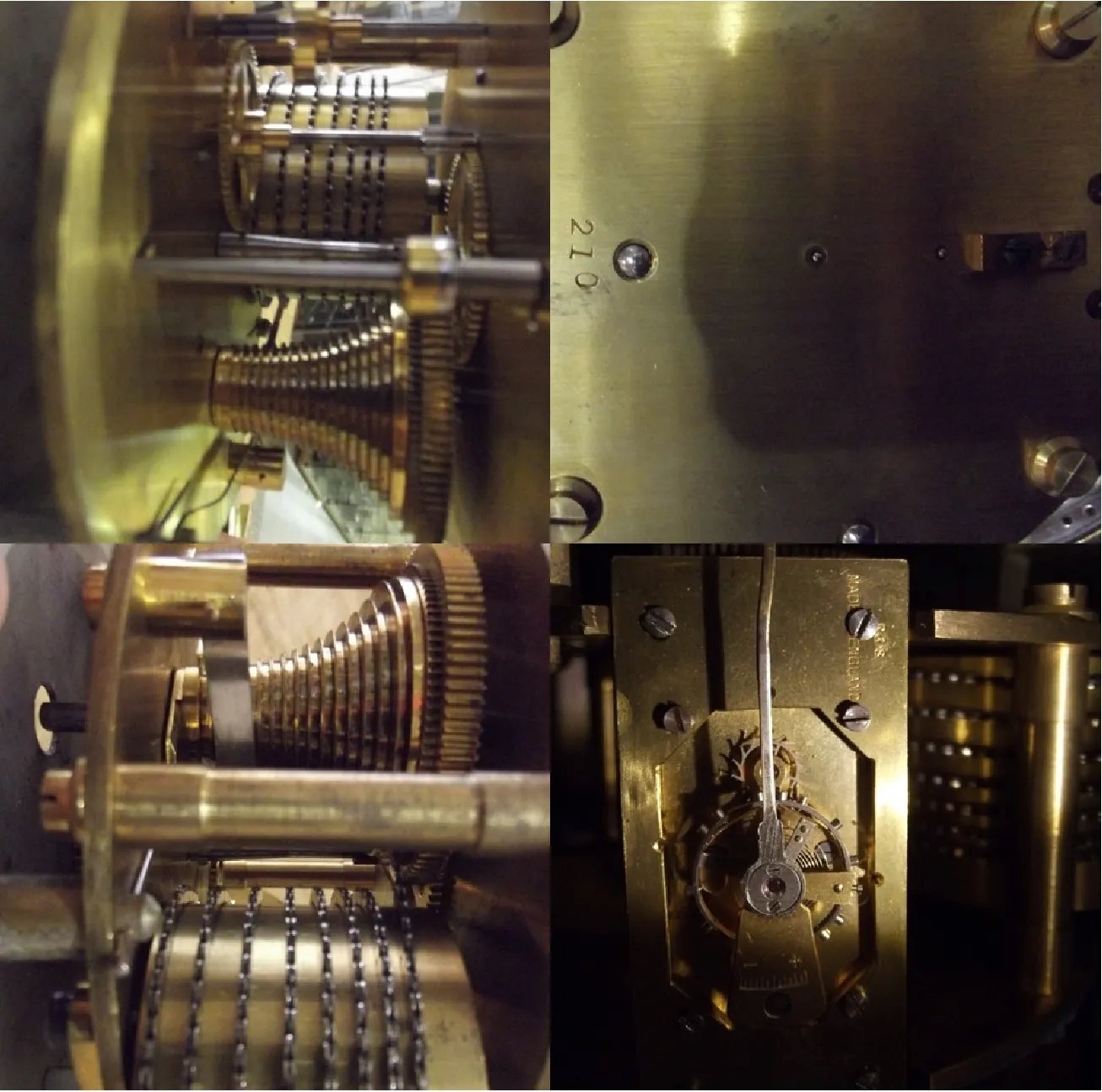 Original Mounted Fusee Ships Clock - Image 8