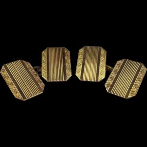 Pair Of 10ct Gold Fronted Cufflinks