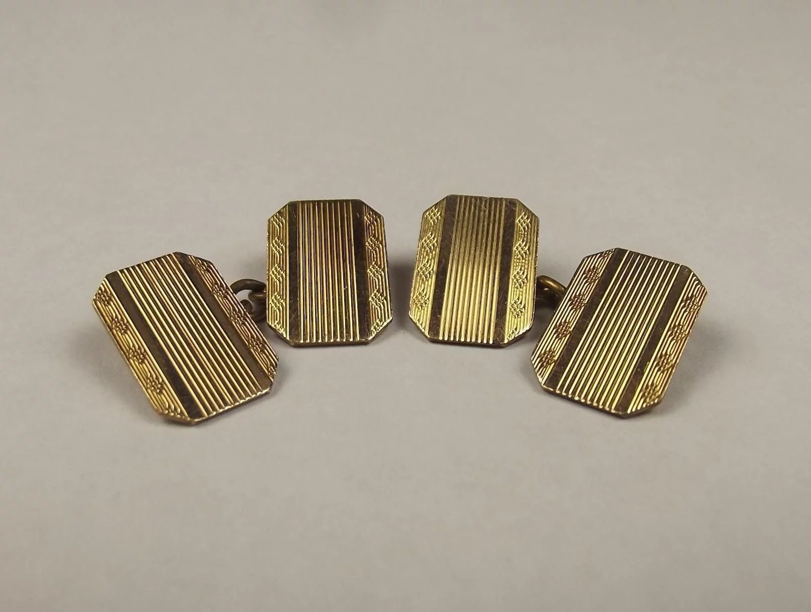 Pair Of 10ct Gold Fronted Cufflinks - Image 2