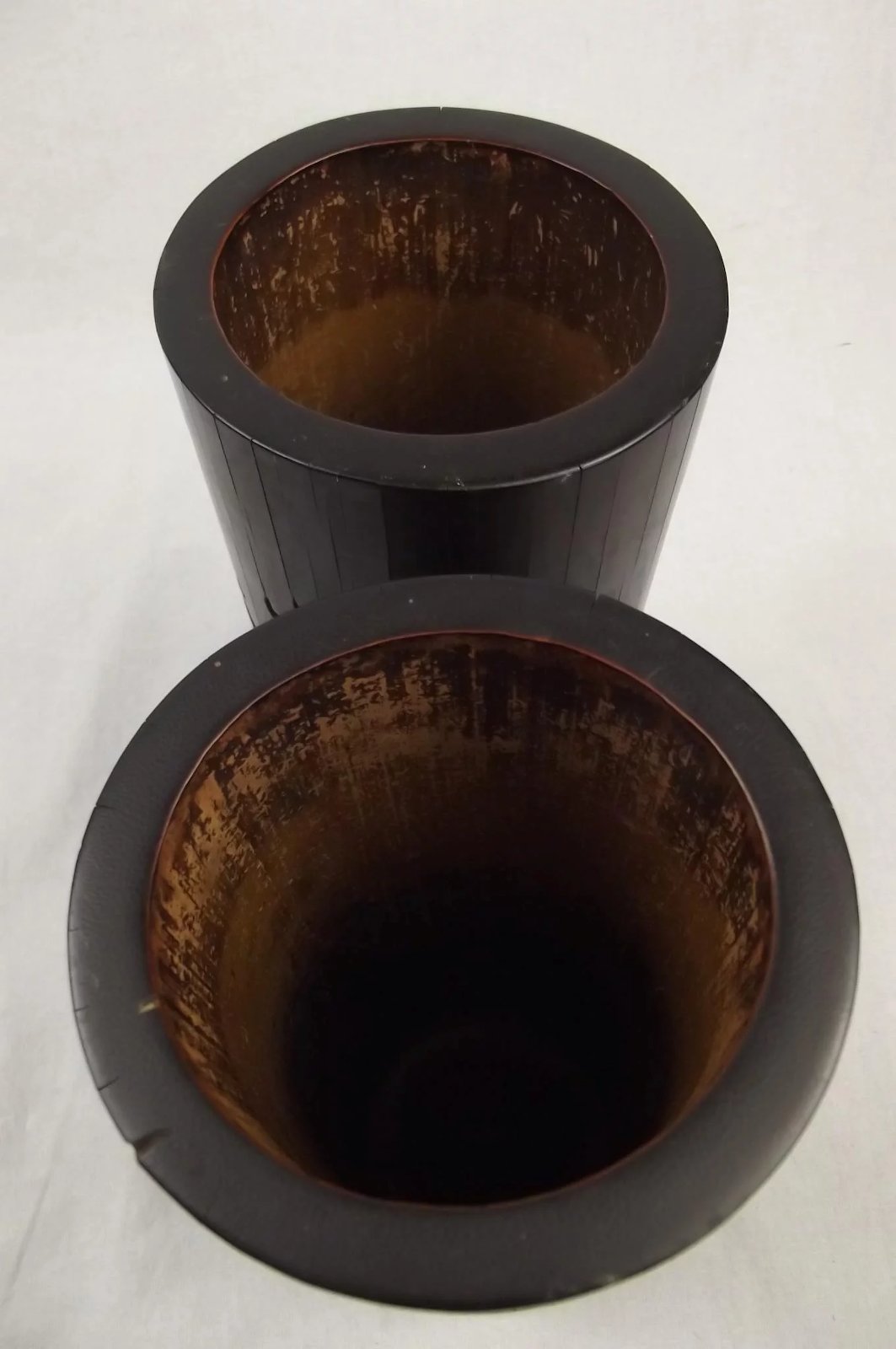 Pair Of 20th Century Oriental Bamboo Brush Pots - Image 5