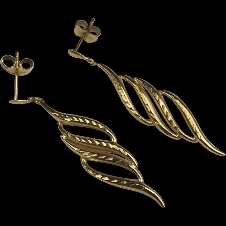 Pair Of 9ct Gold Earrings