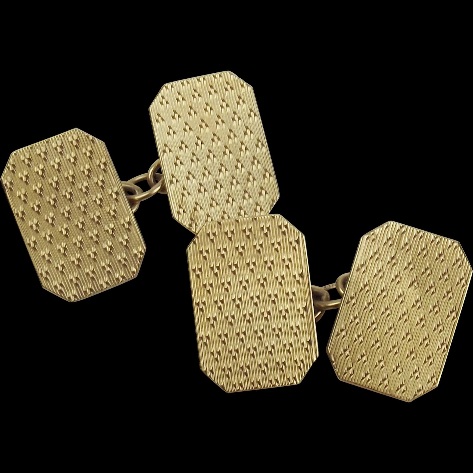 Pair Of 9ct Yellow Gold Cufflinks c1936