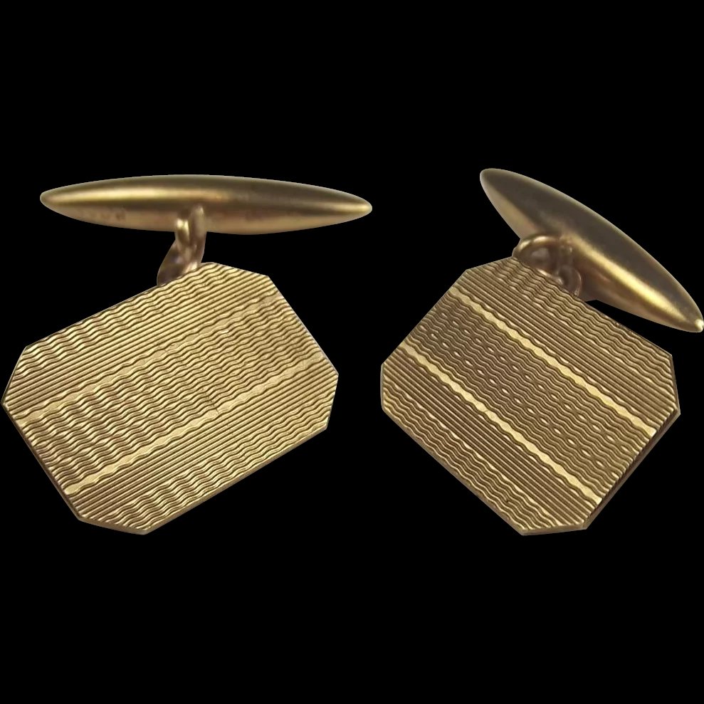Pair Of 9ct Yellow Gold Cufflinks