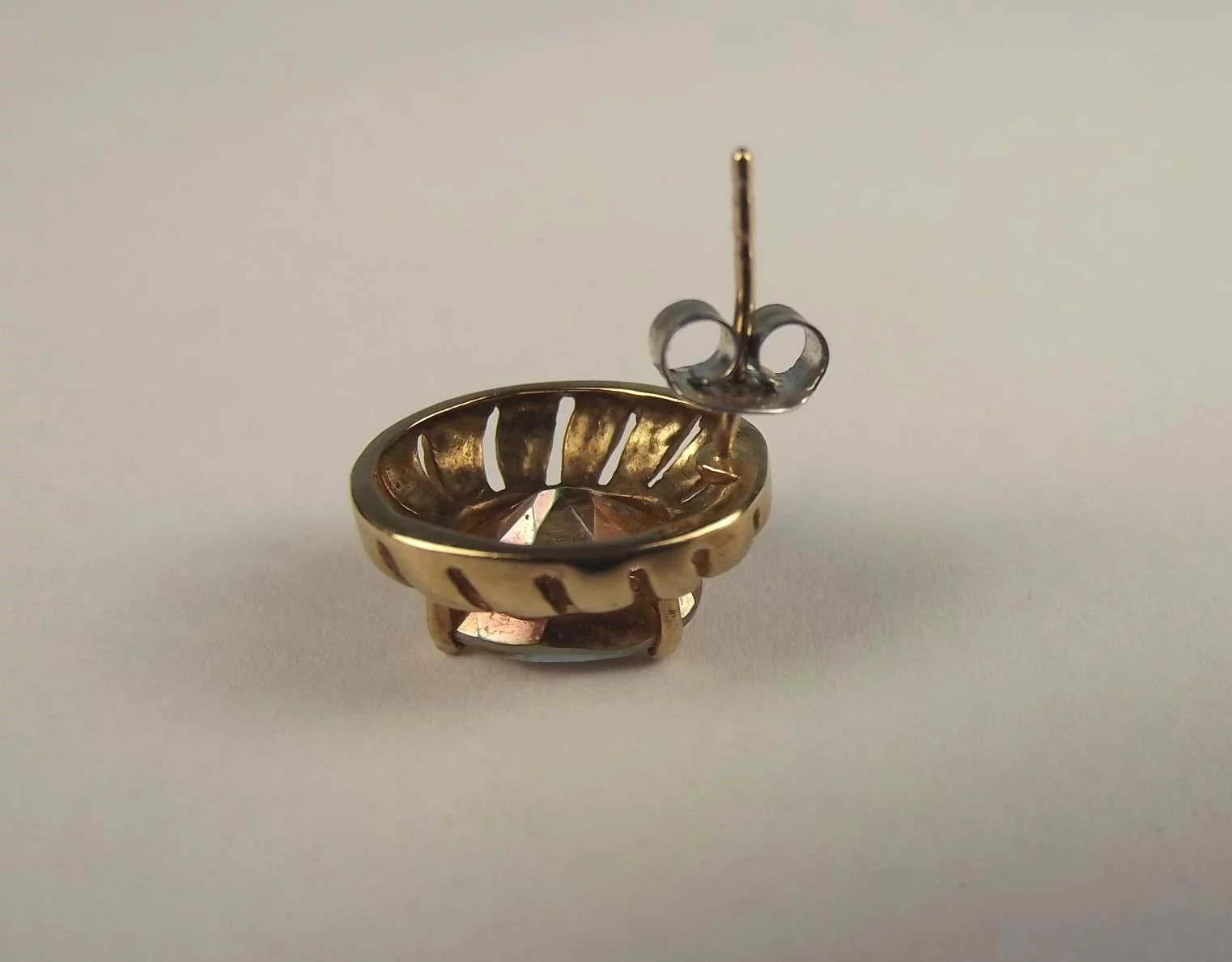 Pair Of 9ct Yellow Gold Topaz Earrings - Image 4