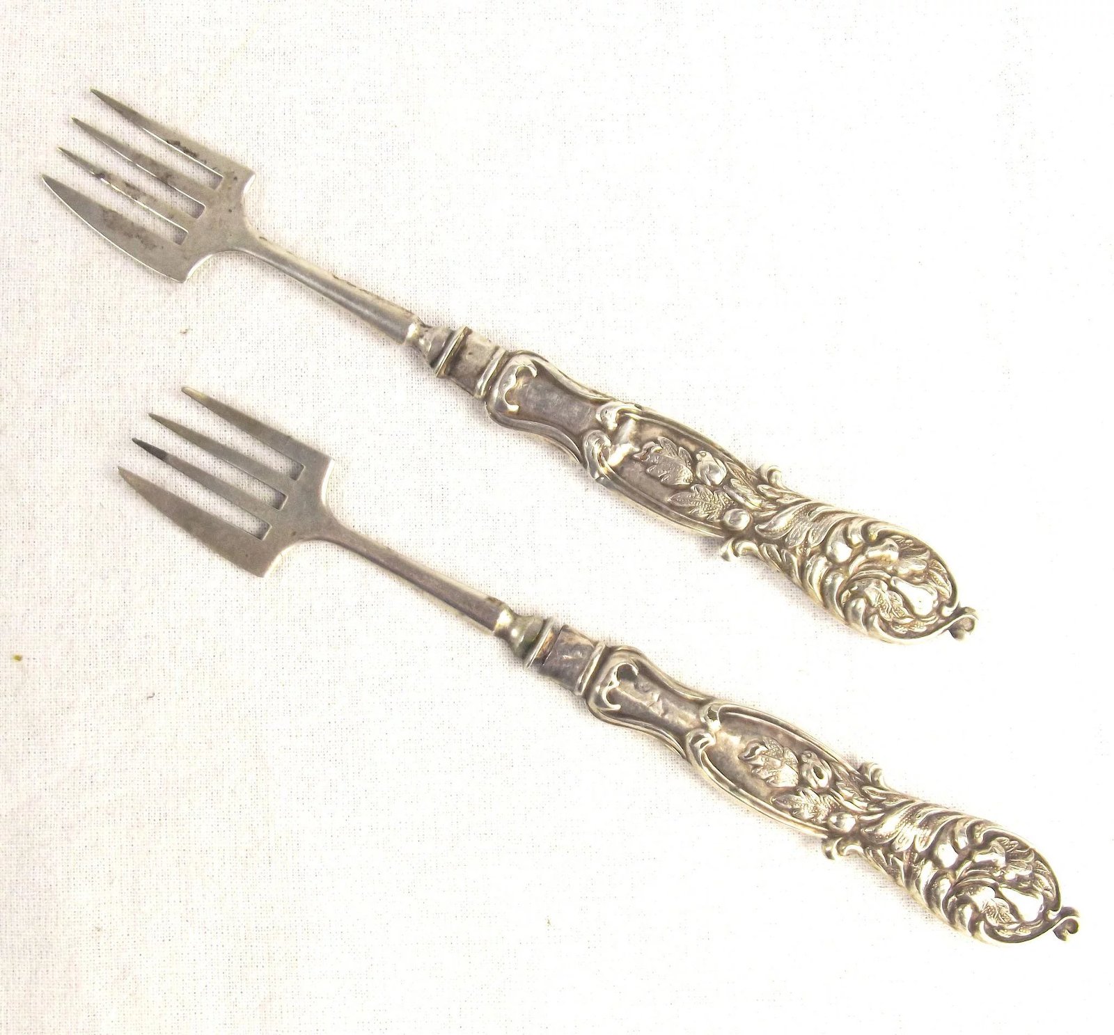 Pair Of Early 19th Century Silver Pastry Forks - Image 3
