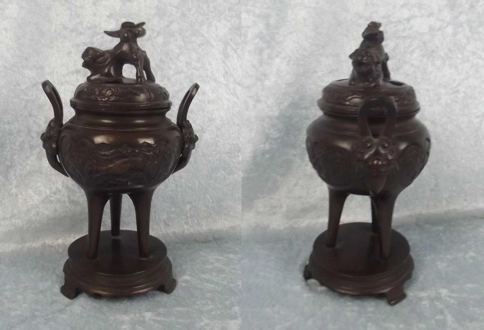Pair Of Early 20th Century Chinese Bronze Censors - Image 4
