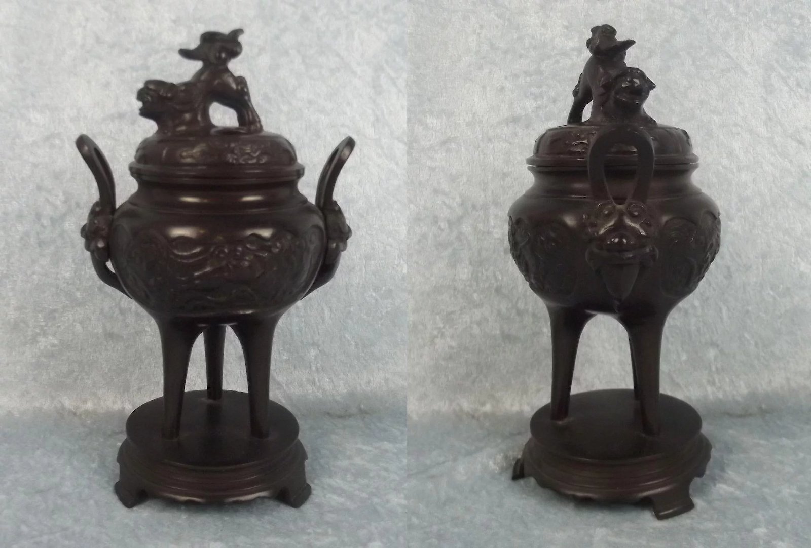 Pair Of Early 20th Century Chinese Bronze Censors - Image 7