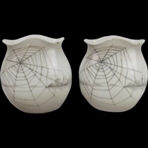 Pair Of Gebruder Heubach Vases c1900 – Artist Signed