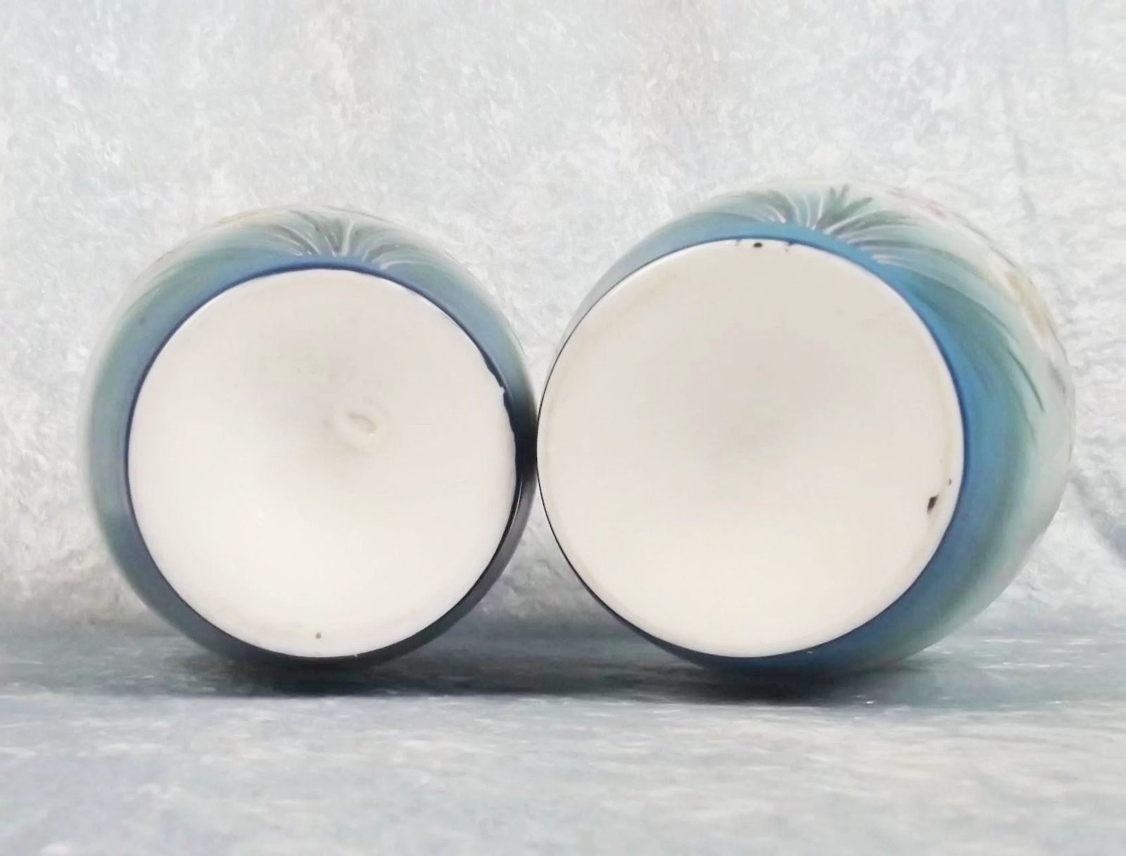 Pair Of Large Victorian Painted Glass Vases - Image 5