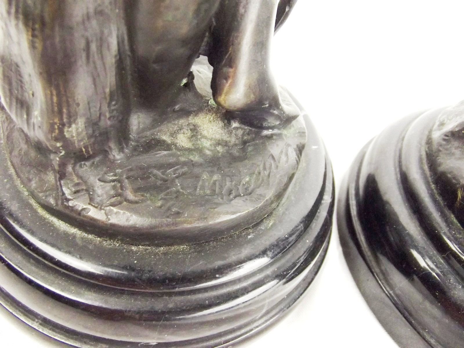 Pair Of Late Victorian Bronze Cherub Figures - Image 6
