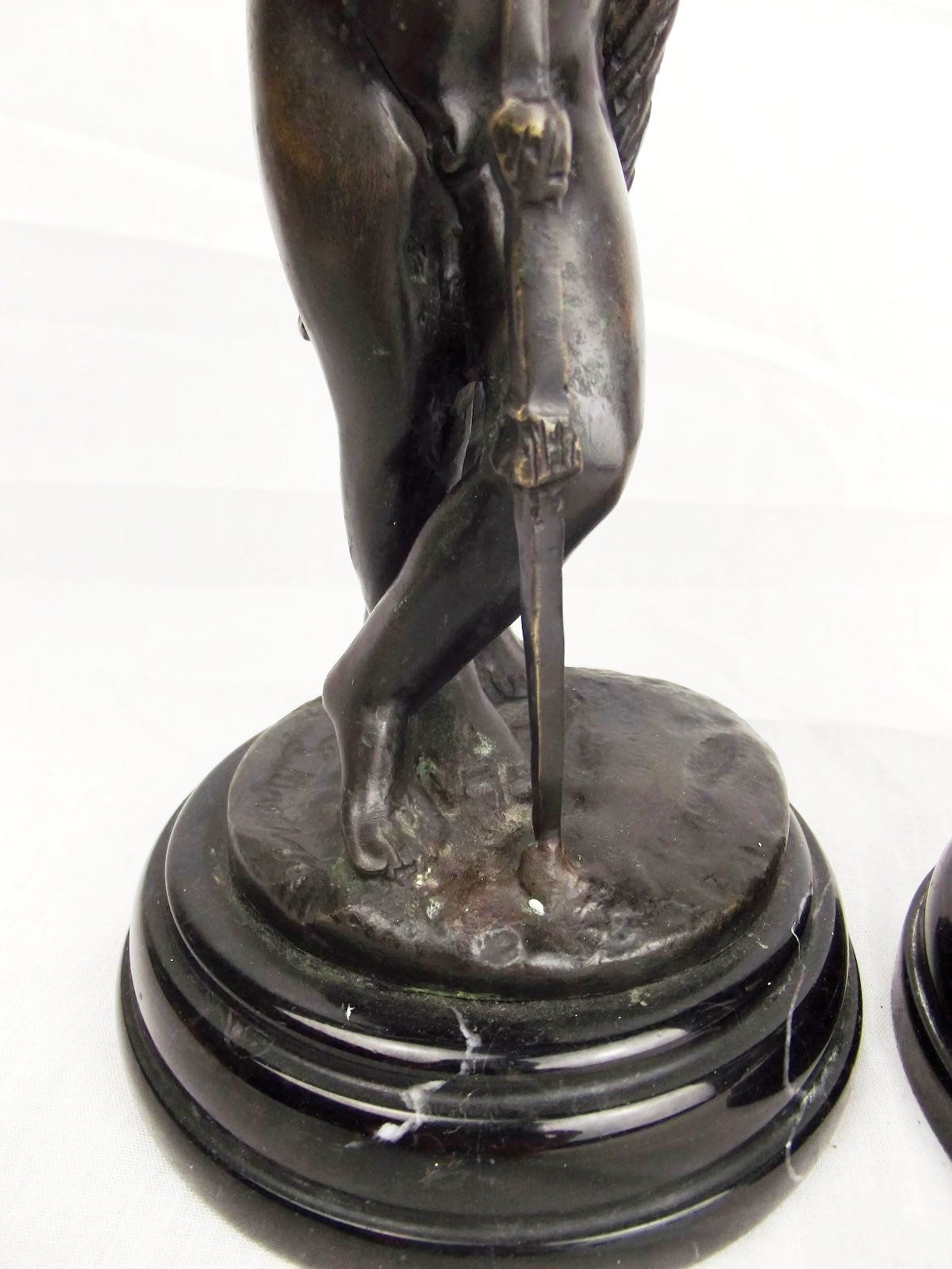 Pair Of Late Victorian Bronze Cherub Figures - Image 7