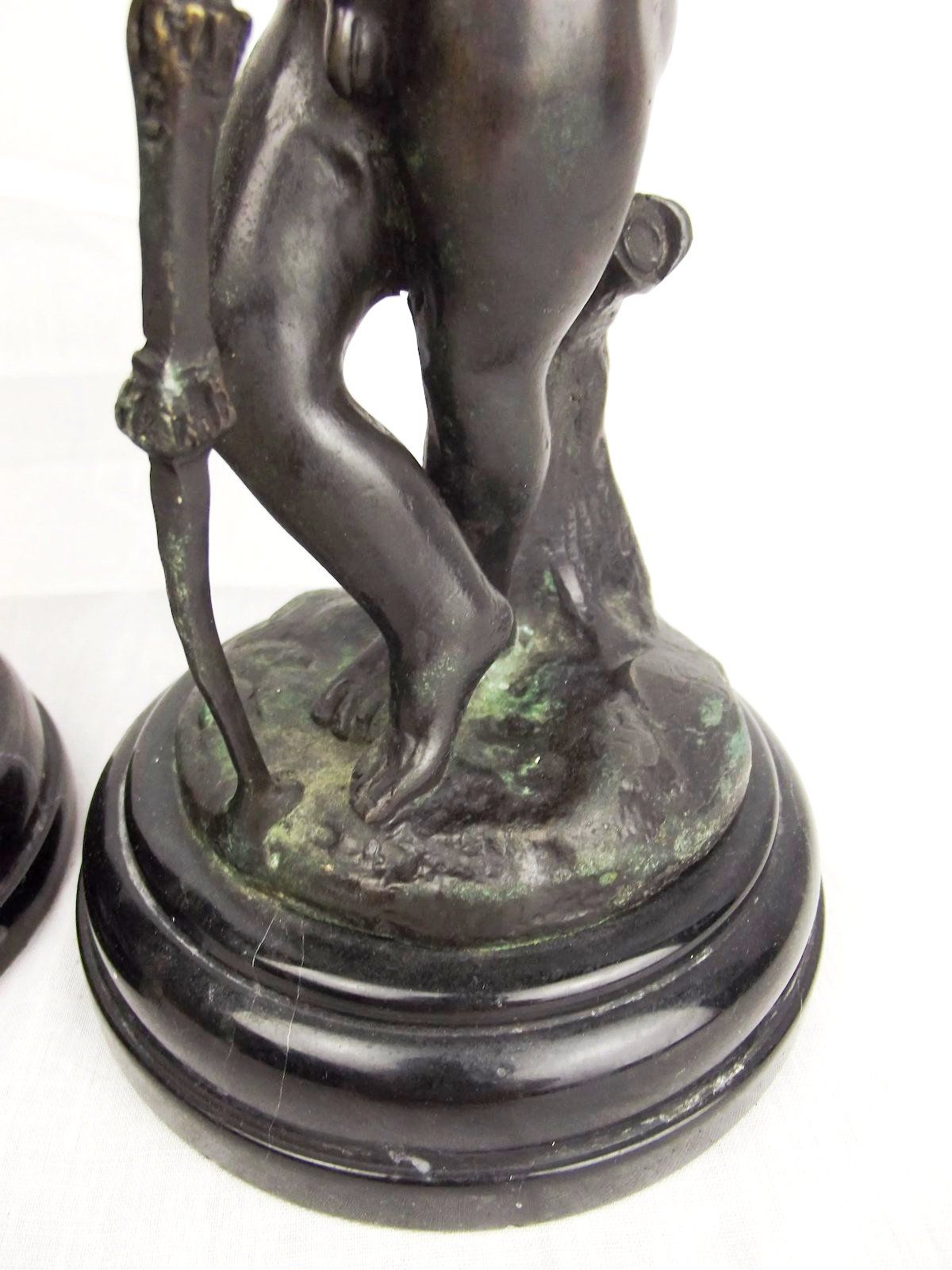 Pair Of Late Victorian Bronze Cherub Figures - Image 8
