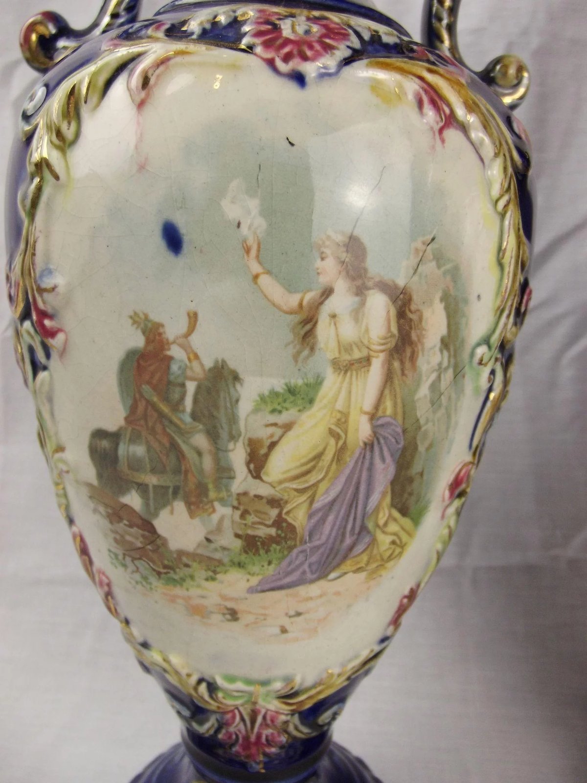 Pair Of Late Victorian Rococo Style European Vases - Image 3