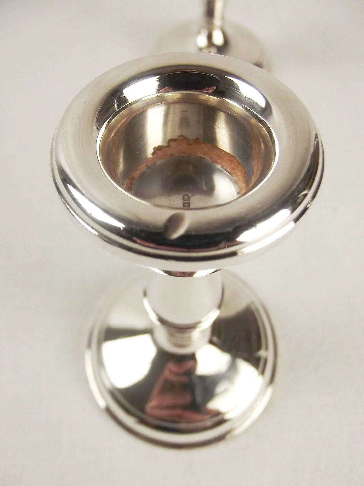 Pair Of Short Birmingham Silver Candlesticks c1968 - Image 5