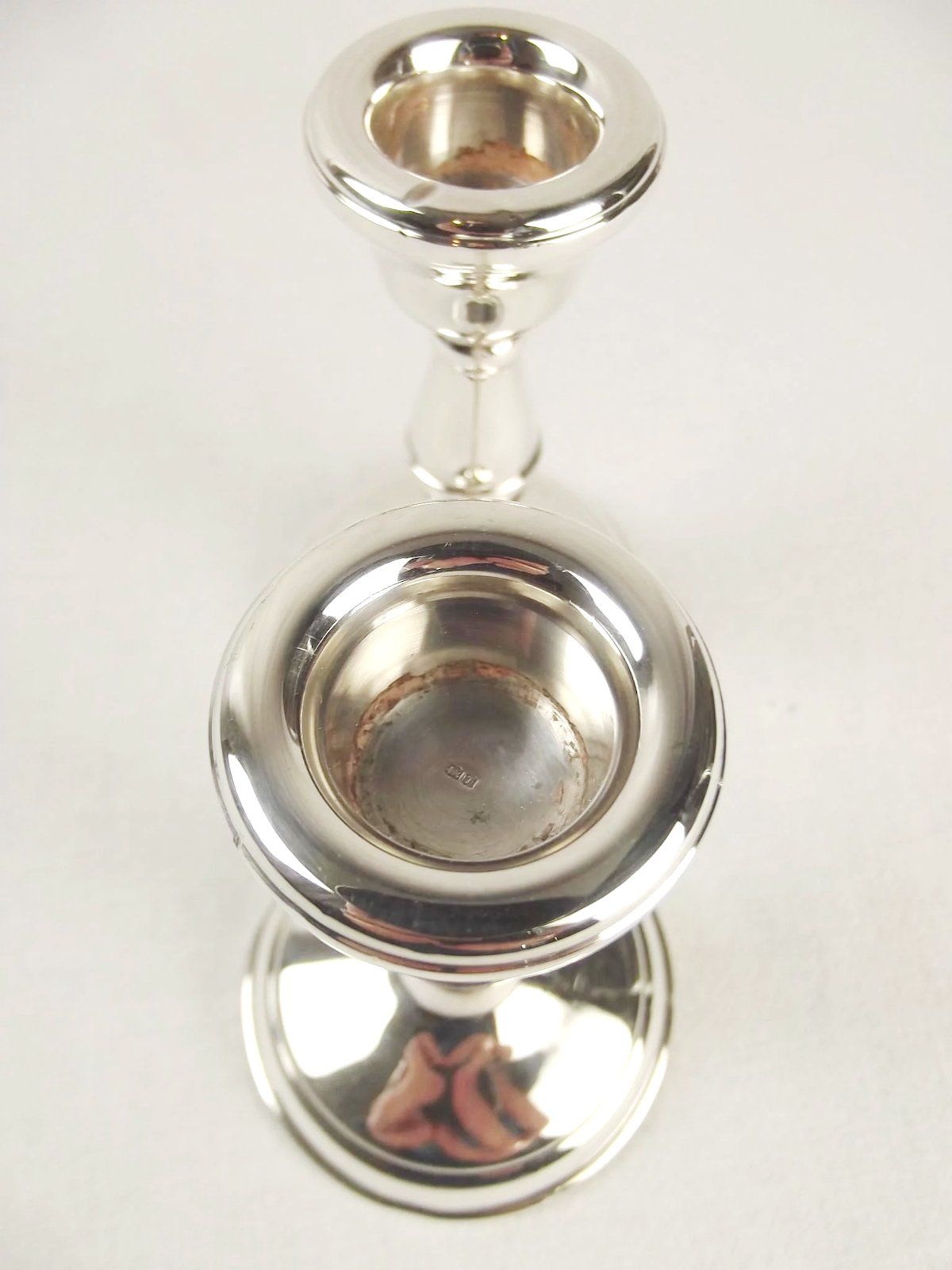 Pair Of Short Birmingham Silver Candlesticks c1968 - Image 6