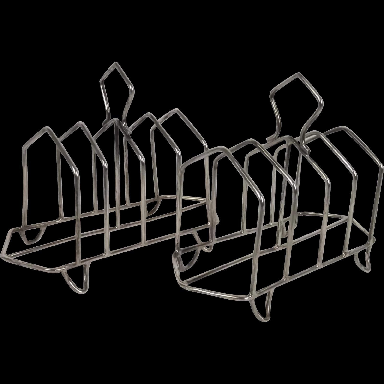 Pair Of Silver 4 Slice Toast Racks Birmingham 1903