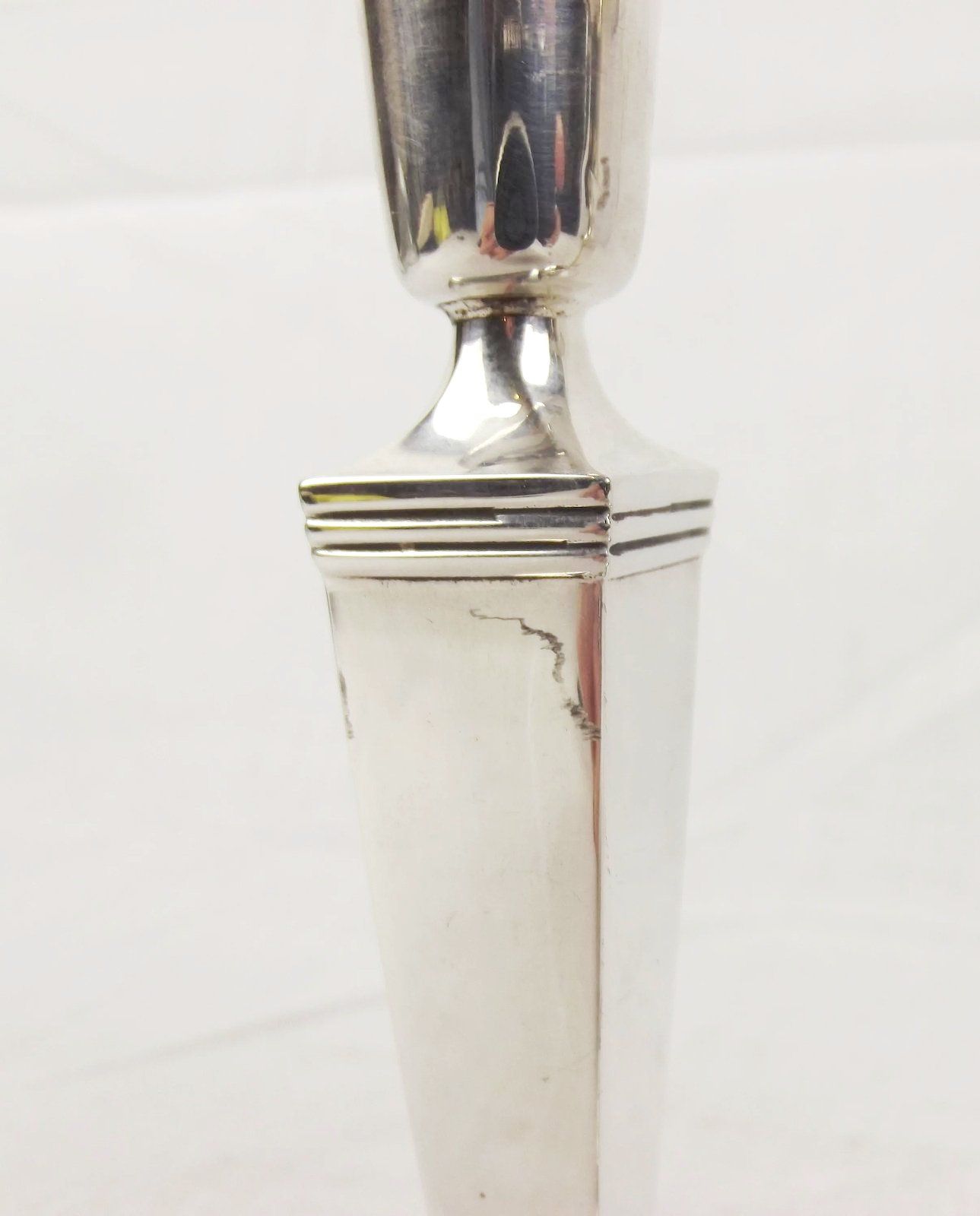 Pair of Small Swedish 830 Silver Candlesticks c1979 - Image 14