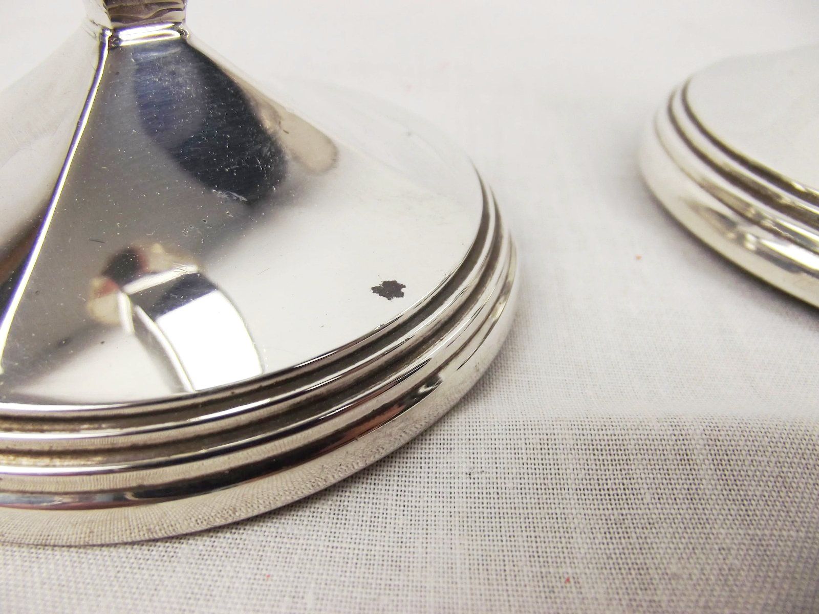 Pair of Small Swedish 830 Silver Candlesticks c1979 - Image 15